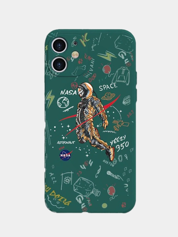 Чехол "NASA" для iPhone 7/8 Plus/X/XS/XR Max/11 Pro Max/12/13 Pro max/mini