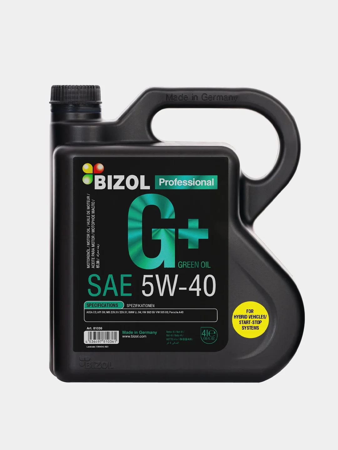 Моторное масло BIZOL Green Oil+ 5W-40