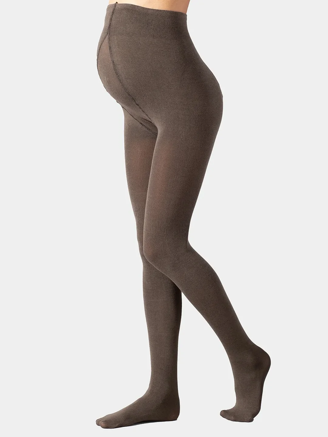Коричневый колготки для беременных Giulia, Mama Cotton 200