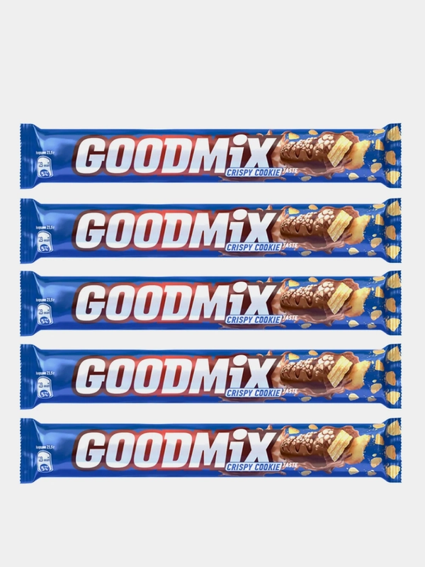 Шоколадный батончик GOODMIX с хрустящей вафлей, со вкусом печенья, 47г