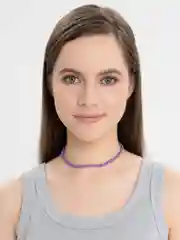 Сиреневый чокер из бисера