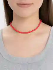 Красный чокер из бисера