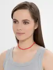 Красный чокер из бисера