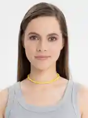 Желтый чокер из бисера