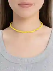 Желтый чокер из бисера
