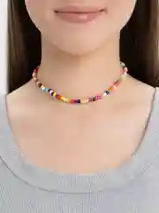 Разноцветный чокер из бисера