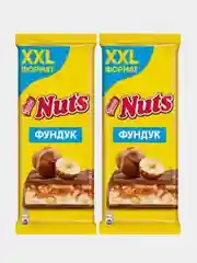 Молочный шоколад NUTS с фундуком и начинкой, 2XL-формат, 180гр