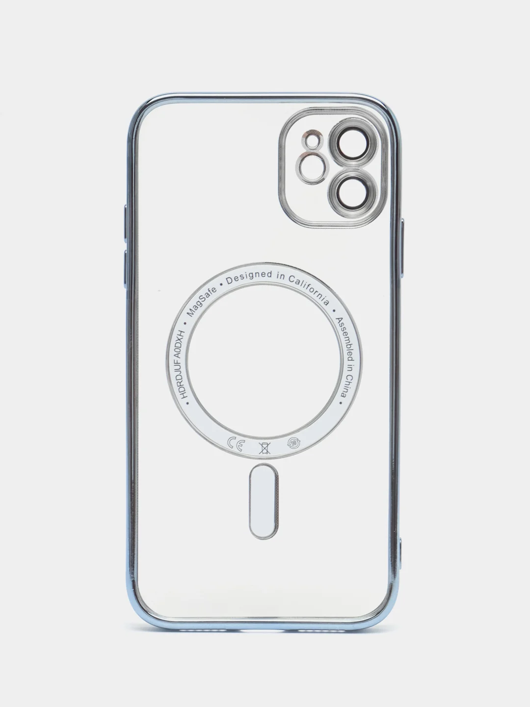 Голубой чехол c защитой камеры iPhone 11, 13, 14, 14pro, 14 pro max, 15 pro, 15 pro max MagSafe