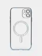 Голубой чехол c защитой камеры iPhone 11, 13, 14, 14pro, 14 pro max, 15 pro, 15 pro max MagSafe