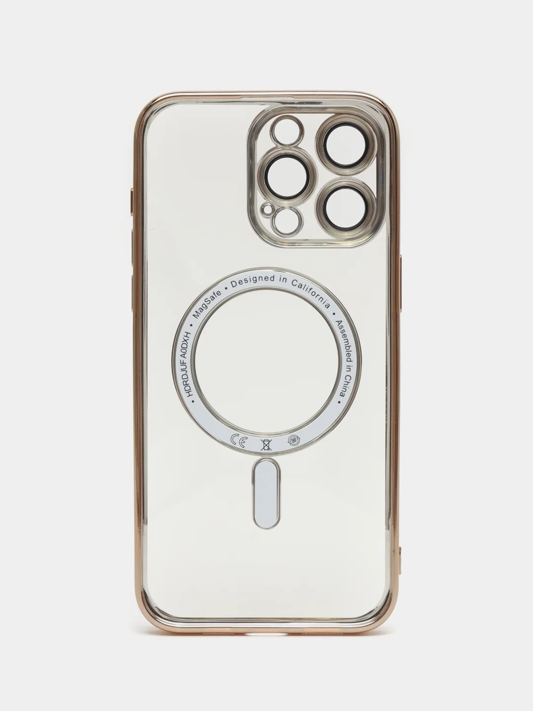 Золотой чехол c защитой камеры iPhone 11, 13, 14, 14pro, 14 pro max, 15 pro, 15 pro max MagSafe