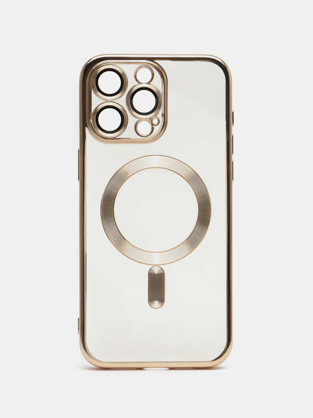 Золотой чехол c защитой камеры iPhone 11, 13, 14, 14pro, 14 pro max, 15 pro, 15 pro max MagSafe