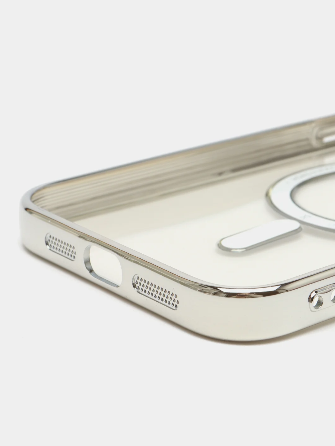 Серебряный чехол c защитой камеры iPhone 11, 13, 14, 14pro, 14 pro max, 15 pro, 15 pro max MagSafe