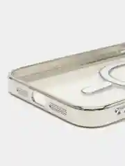 Серебряный чехол c защитой камеры iPhone 11, 13, 14, 14pro, 14 pro max, 15 pro, 15 pro max MagSafe