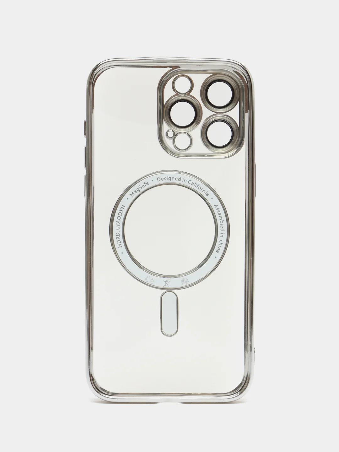 Серебряный чехол c защитой камеры iPhone 11, 13, 14, 14pro, 14 pro max, 15 pro, 15 pro max MagSafe