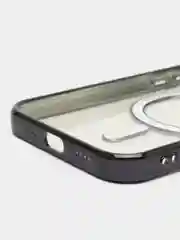 Черный чехол c защитой камеры iPhone 11, 13, 14, 14pro, 14 pro max, 15 pro, 15 pro max MagSafe