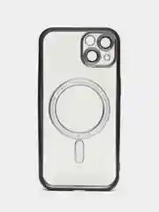 Черный чехол c защитой камеры iPhone 11, 13, 14, 14pro, 14 pro max, 15 pro, 15 pro max MagSafe
