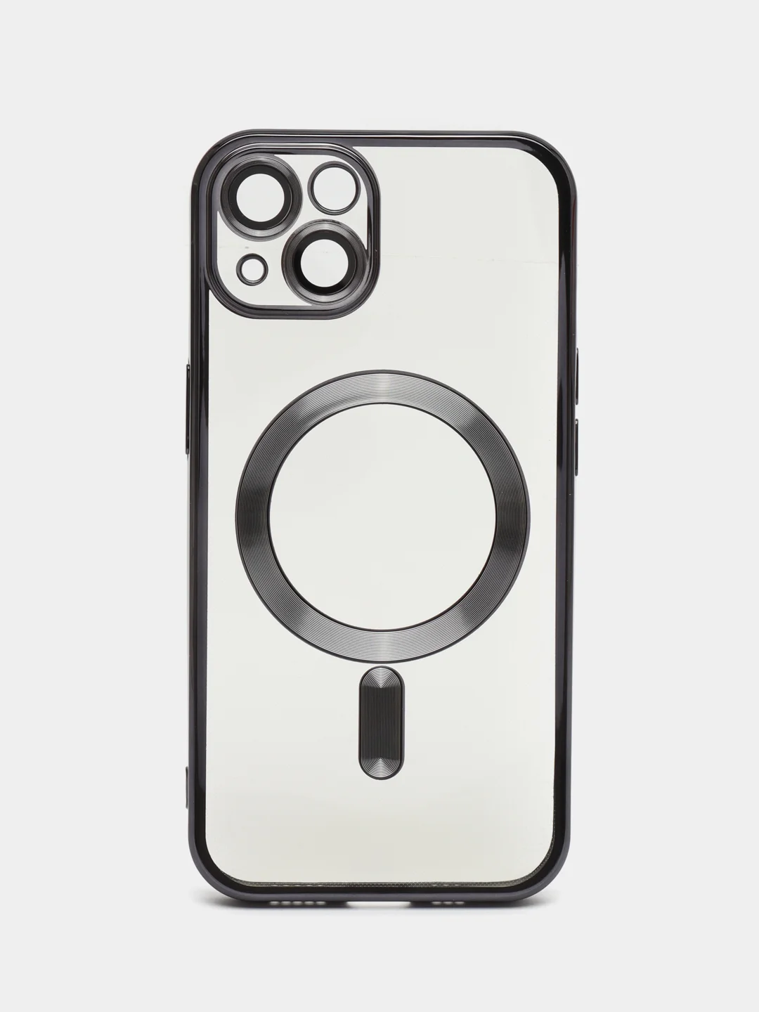 Черный чехол c защитой камеры iPhone 11, 13, 14, 14pro, 14 pro max, 15 pro, 15 pro max MagSafe