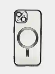 Черный чехол c защитой камеры iPhone 11, 13, 14, 14pro, 14 pro max, 15 pro, 15 pro max MagSafe