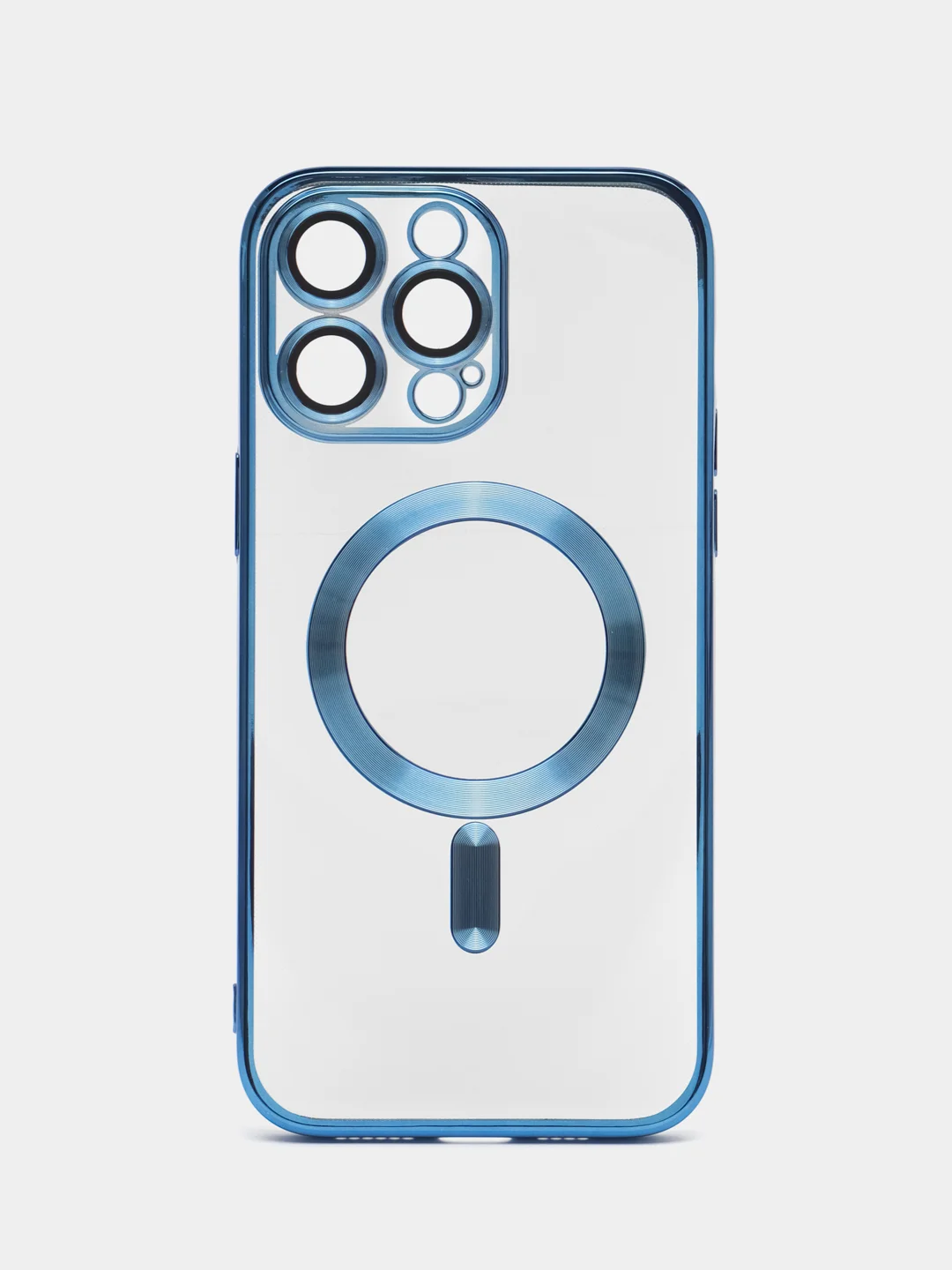 Синий чехол c защитой камеры iPhone 11, 13, 14, 14pro, 14 pro max, 15 pro, 15 pro max MagSafe
