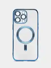 Синий чехол c защитой камеры iPhone 11, 13, 14, 14pro, 14 pro max, 15 pro, 15 pro max MagSafe