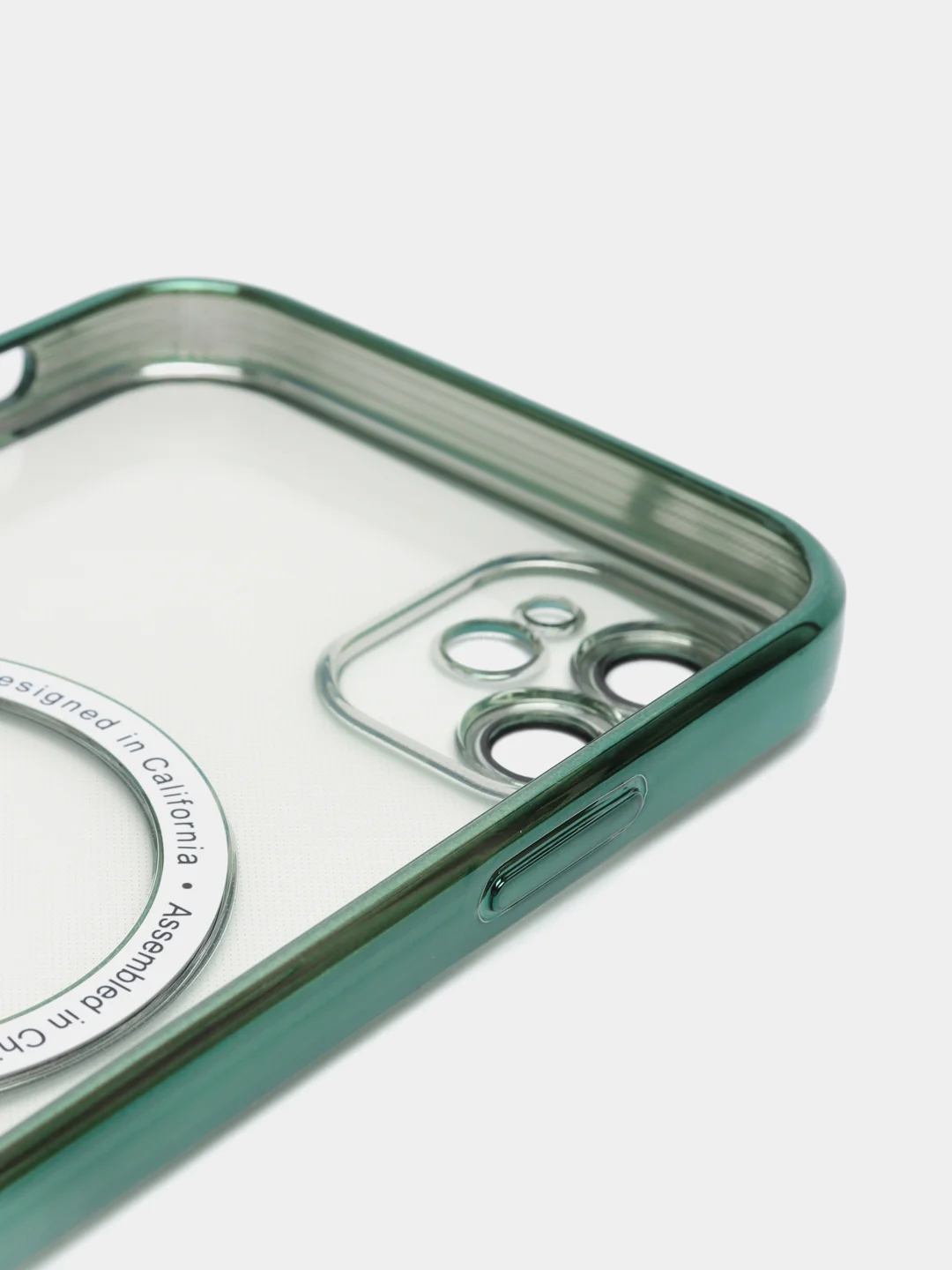 Зеленый чехол MagSafe Apple iPhone, Айфон 11, 12, 13, 14, Pro Max с защитой камеры, магсейф