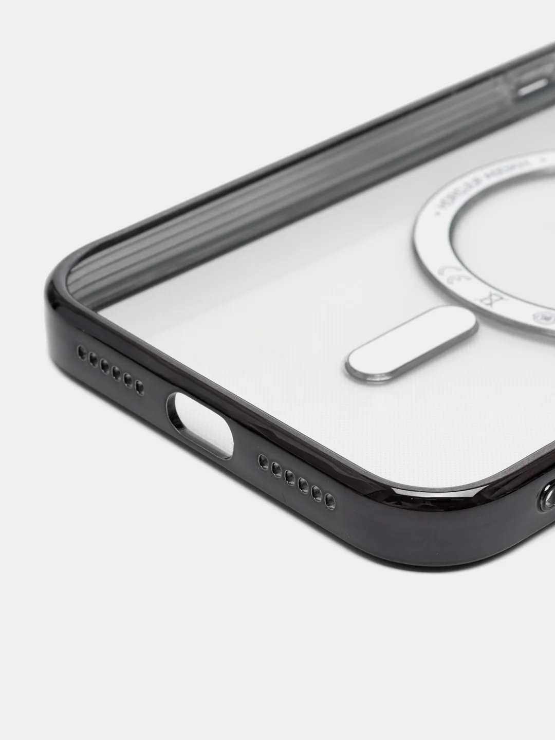 Черный чехол MagSafe Apple iPhone, Айфон 11, 12, 13, 14, Pro Max с защитой камеры, магсейф