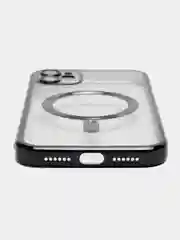 Черный чехол MagSafe Apple iPhone, Айфон 11, 12, 13, 14, Pro Max с защитой камеры, магсейф