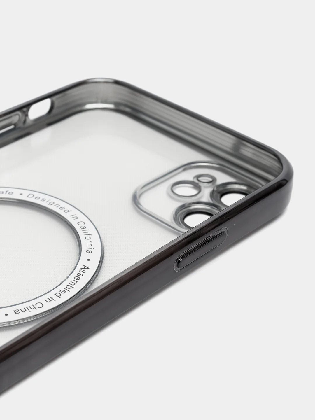 Черный чехол MagSafe Apple iPhone, Айфон 11, 12, 13, 14, Pro Max с защитой камеры, магсейф