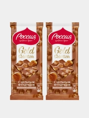 Молочный шоколад с фундуком Gold Selection Россия - щедрая душа, 85г