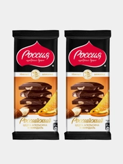 Темный шоколад с цедрой апельсина и миндалем Российский, Россия-щедрая душа, 82г