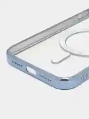 Голубой чехол MagSafe Apple iPhone, Айфон 11, 12, 13, 14, Pro Max с защитой камеры, магсейф