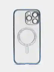 Синий чехол c защитой камеры iPhone 11, 13, 14, 14pro, 14 pro max, 15 pro, 15 pro max MagSafe