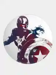 Белый значок, пин на одежду "Супергерои Marvel", 37 мм., круглый, металлический
