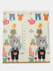 Кремовый детский двусторонний развивающий коврик для детей, 180 х 150 х 1 см