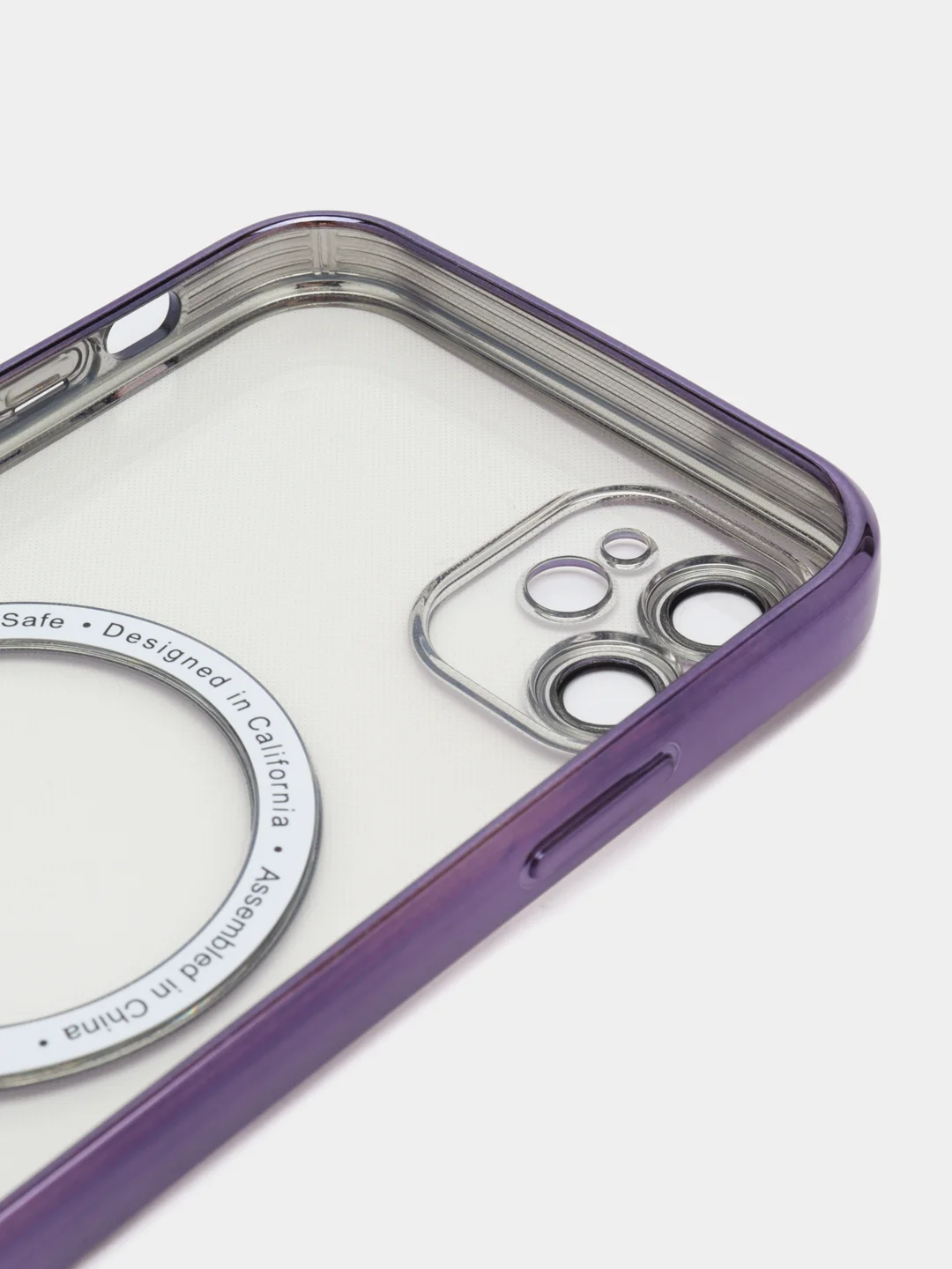Фиолетовый чехол MagSafe Apple iPhone, Айфон 11, 12, 13, 14, Pro Max с защитой камеры, магсейф