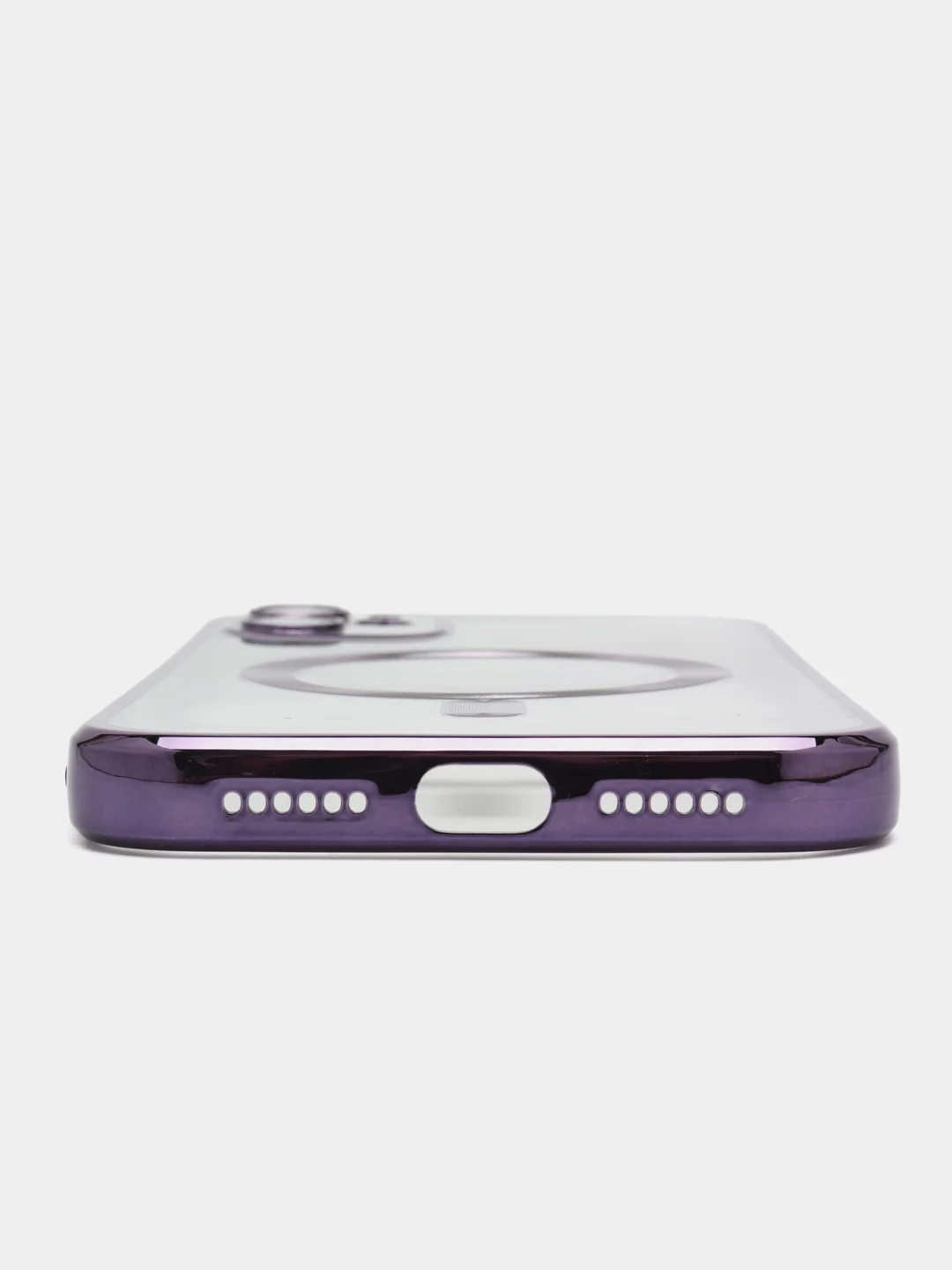 Фиолетовый чехол MagSafe Apple iPhone, Айфон 11, 12, 13, 14, Pro Max с защитой камеры, магсейф