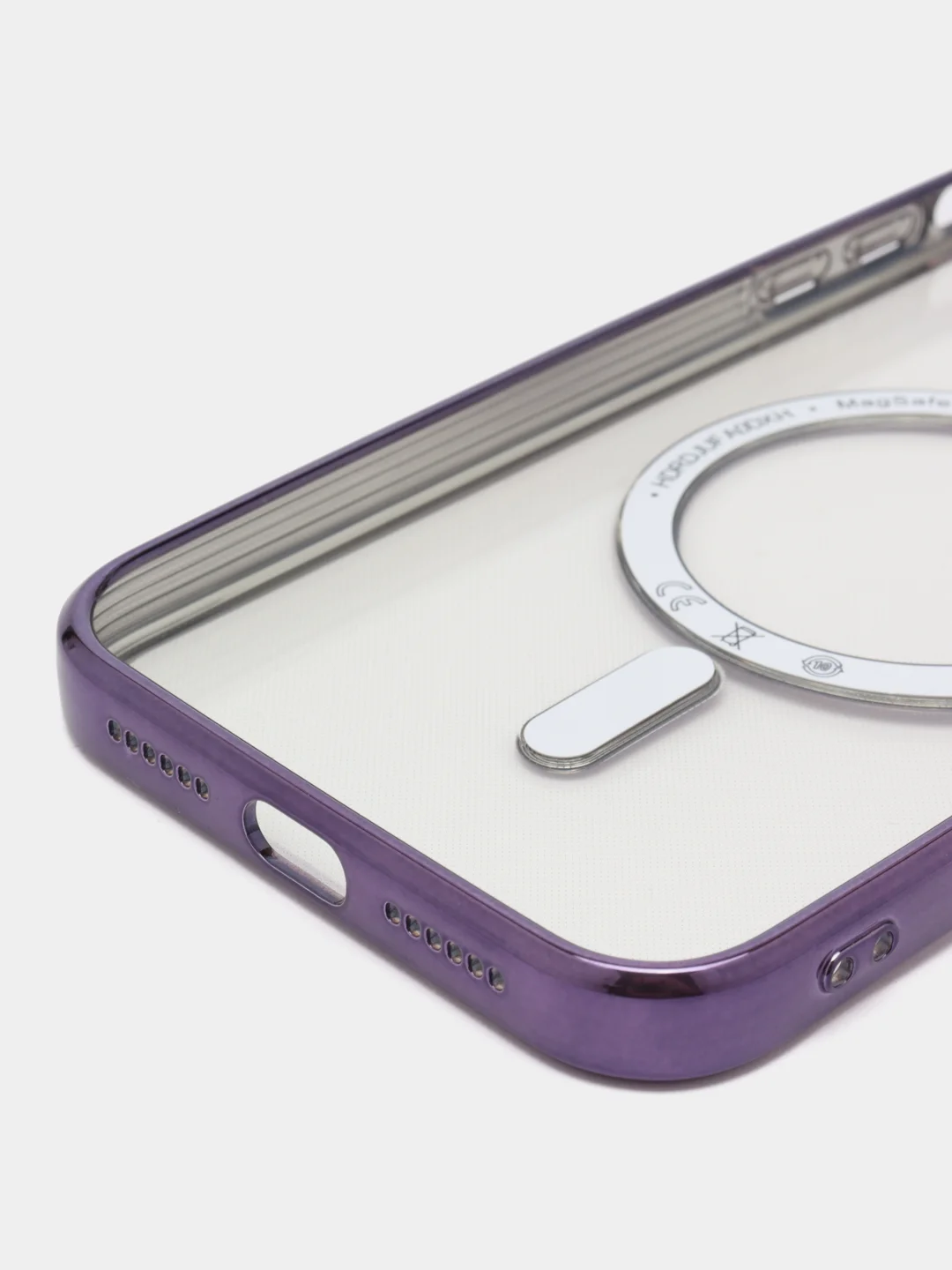 Фиолетовый чехол MagSafe Apple iPhone, Айфон 11, 12, 13, 14, Pro Max с защитой камеры, магсейф