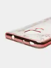 Розовый чехол Huawei Mate 20, Хуавей Мат 20, прозрачный силиконовый со стразами