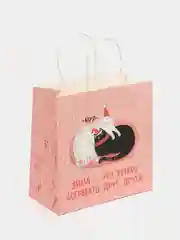 Коралловый новогдний подарочный пакет