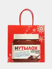 Алый новогдний подарочный пакет