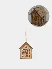 Горчичный новогодняя елочная игрушка с подсветкой