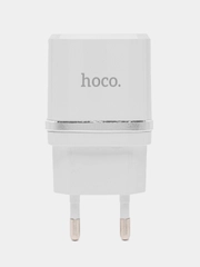 Сетевое зарядное устройство Hoco C11, белое, 1 разъем USB, 1 A