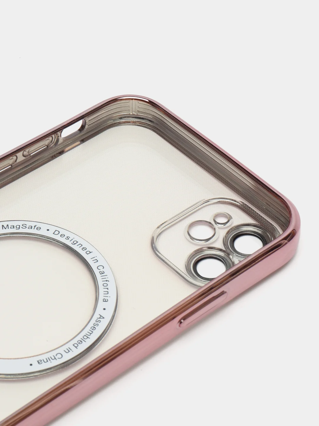 Розовый чехол MagSafe Apple iPhone, Айфон 11, 12, 13, 14, Pro Max с защитой камеры, магсейф