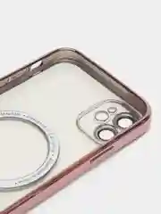 Розовый чехол MagSafe Apple iPhone, Айфон 11, 12, 13, 14, Pro Max с защитой камеры, магсейф