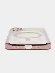 Розовый чехол MagSafe Apple iPhone, Айфон 11, 12, 13, 14, Pro Max с защитой камеры, магсейф
