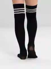Угольный гольфы женские, детские, для девочек, школьные, чулки белые, черные, с полосками