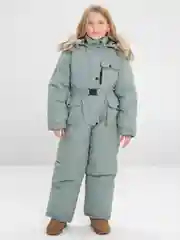 Мятный комбинезон зимний для девочки