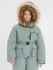 Мятный комбинезон зимний для девочки