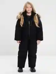Черный комбинезон зимний для девочки
