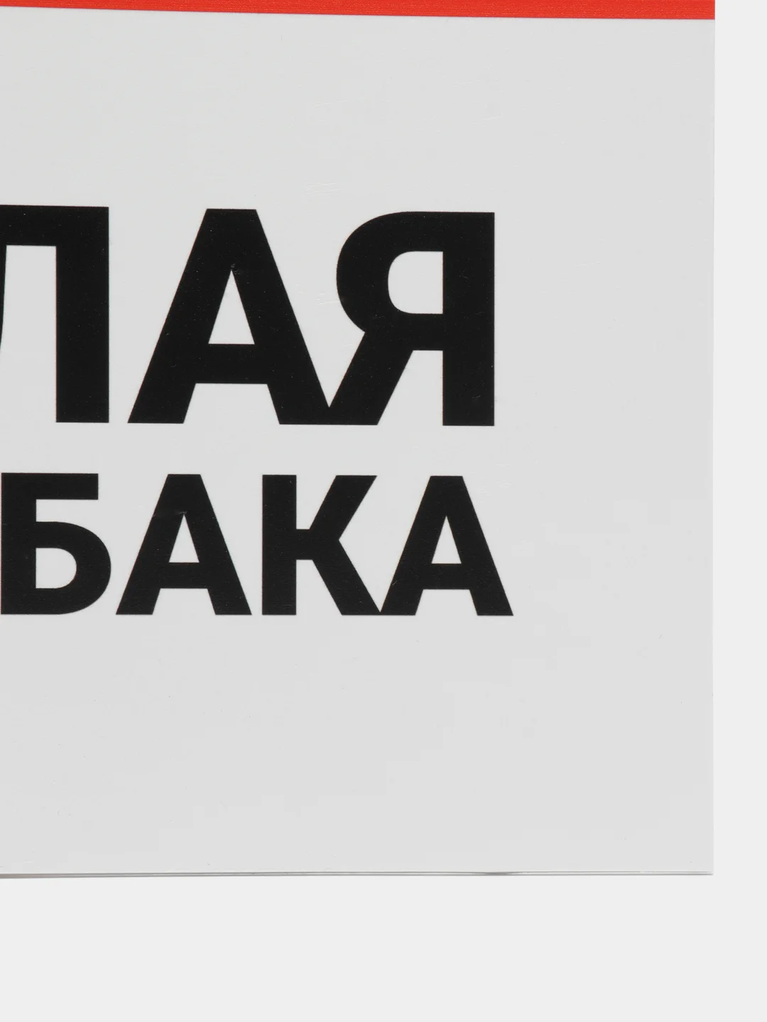 Белый табличка ПВХ "Осторожно злая собака", 18 х 29 см